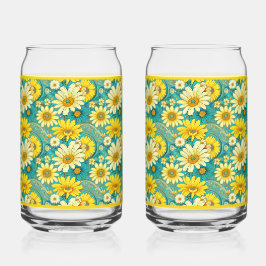 Paisley Daisy Soda Glass Blikvorm Glas