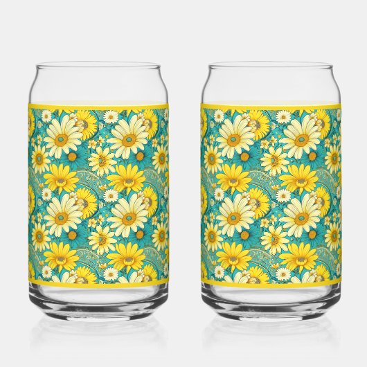 Paisley Daisy Soda Glass Blikvorm Glas (Links)