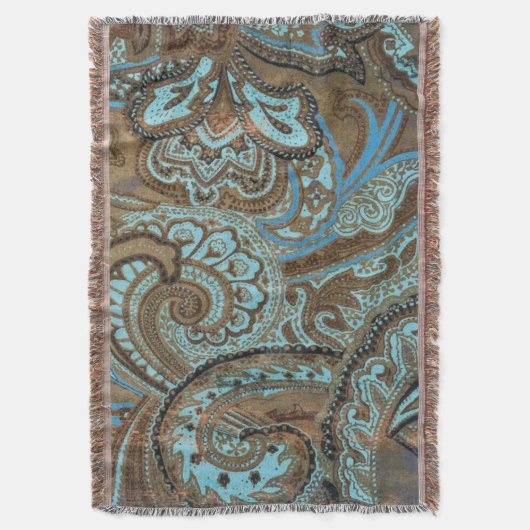 Paisley Damask - Blanket Deken (Voorkant Verticaal)