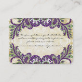  Paisley Damask Table Place-kaarten Plaatskaartje (Achterkant)