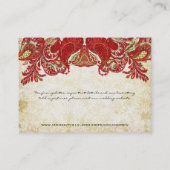  Paisley Damask Table Place-kaarten Plaatskaartje (Achterkant)