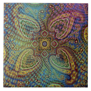 Paisley Decorative Tile Tegeltje