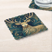 Paisley Deer Coaster Kartonnen Onderzetters (Gebogen)