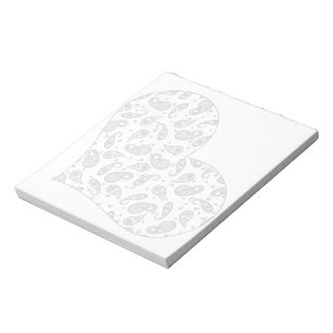 Paisley Design Aangepaste kleur achtergrond & Teks Notitieblok