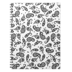 Paisley Design Pas kleur achtergrond en tekst aan Notitieboek