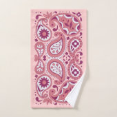 Paisley Design Tear drupt Dagen in Pinks Bad Handdoek (Handdoek)