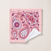 Paisley Design Tear drupt Dagen in Pinks Bad Handdoek (Wasdoekje)