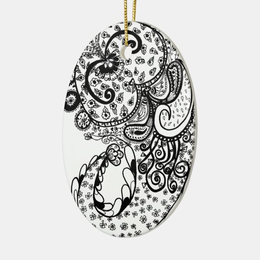 Paisley divino keramisch ornament (Links)