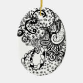 Paisley divino keramisch ornament (Voorkant)