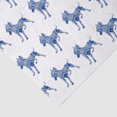 Paisley Dog No. 1 | Blauw weefselpapier Tissuepapier (Detail)