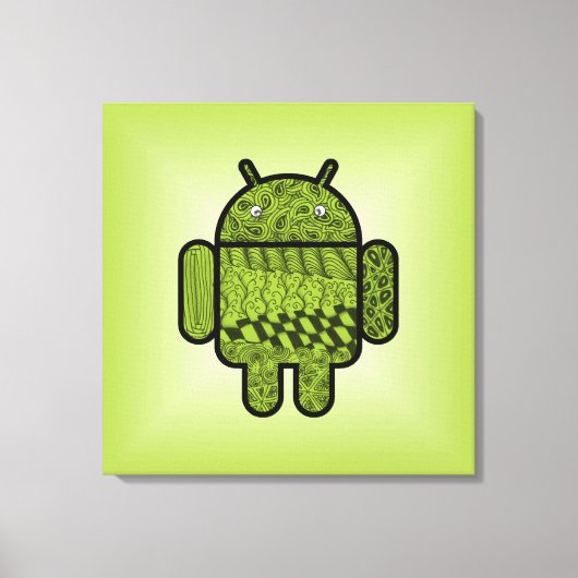 Paisley Doodle Character for Android™ Canvas Afdruk (Voorkant)