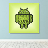 Paisley Doodle Character for Android™ Canvas Afdruk (Insitu (Houten vloer))