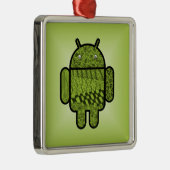 Paisley Doodle Character for Android™ Metalen Ornament (Rechts)