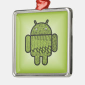 Paisley Doodle Character for Android™ Metalen Ornament (Links)