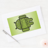 Paisley Doodle Character for Android™ Rechthoekige Sticker (Envelop)