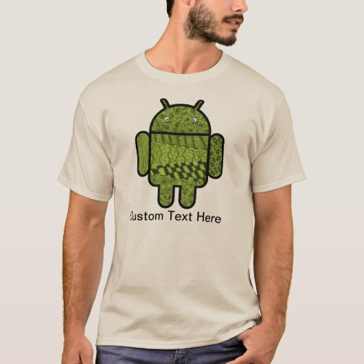 Paisley Doodle Character for Android™ T-shirt (Voorkant)