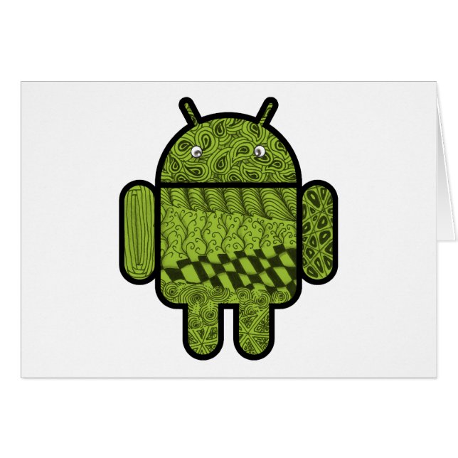 Paisley Doodle Character voor de Android™-robot (Voorkant Horizontaal)