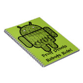Paisley Doodle Character voor de Android™-robot Notitieboek (Rechterzijde)