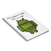 Paisley Doodle Character voor de Android™-robot Notitieboek (Rechterzijde)