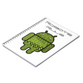 Paisley Doodle Character voor de Android™-robot Notitieboek (Linkerzijde)