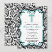  Paisley doop/doopuitnodiging Kaart (Voorkant / Achterkant)