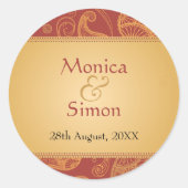 Paisley Dreams Bruiloft Sticker (Voorkant)