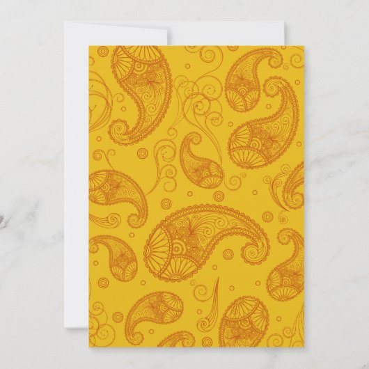 Paisley Dreams Bruiloft uitnodiging (Achterkant)