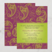 Paisley Dreams Bruiloft uitnodiging (Voorkant / Achterkant)