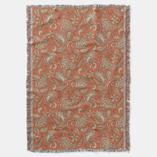 Paisley Dreams Sinaasappel Brown Deken