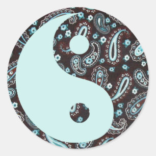 Paisley Dreams Yin en Yang Sticker