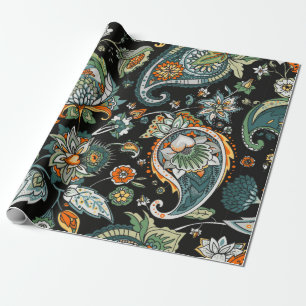 Paisley. Een naadloos patroon gebaseerd op de trad Cadeaupapier