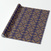 Paisley Elegance: Textiel Design Patroon Cadeaupapier (Uitgerold)