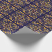 Paisley Elegance: Textiel Design Patroon Cadeaupapier (Hoek)