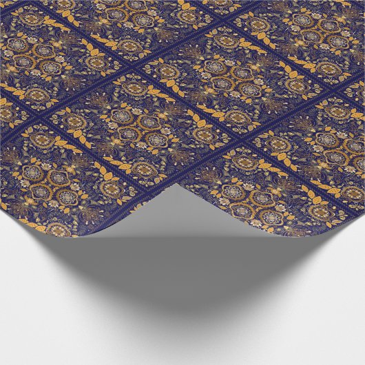 Paisley Elegance: Textiel Design Patroon Cadeaupapier (Hoek)