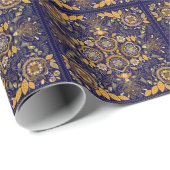 Paisley Elegance: Textiel Design Patroon Cadeaupapier (Rol Hoek)