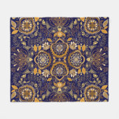 Paisley Elegance: Textiel Design Patroon Fleece Deken (Voorkant (Horizontaal))