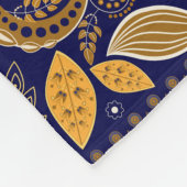 Paisley Elegance: Textiel Design Patroon Fleece Deken (Hoek)