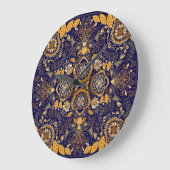 Paisley Elegance: Textiel Design Patroon Grote Klok (Hoek)