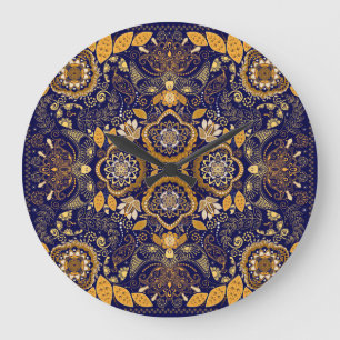 Paisley Elegance: Textiel Design Patroon Grote Klok