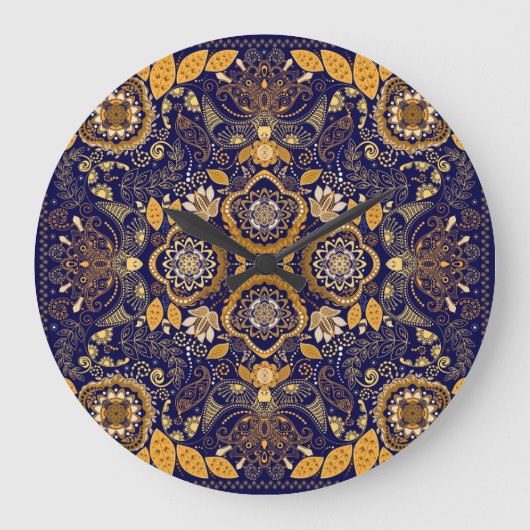 Paisley Elegance: Textiel Design Patroon Grote Klok (Voorkant)