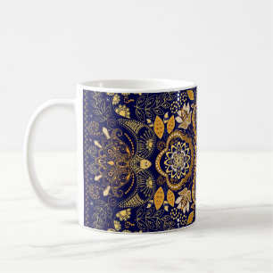 Paisley Elegance: Textiel Design Patroon Koffiemok