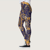 Paisley Elegance: Textiel Design Patroon Leggings (Links)