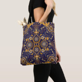 Paisley Elegance: Textiel Design Patroon Tote Bag (Dichtbij)