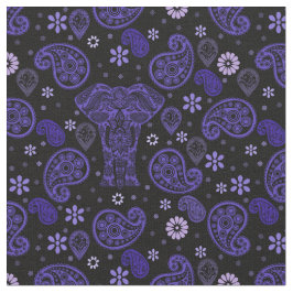 Paisley Elephant Damask Fabric Stof