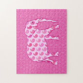 Paisley Elephant, Ice Pink en Fuchsia Legpuzzel (Verticaal)