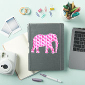 Paisley Elephant, Ice Pink en Fuchsia Sticker (iPad Cover)