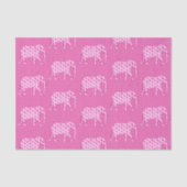 Paisley Elephant, Ice Pink en Fuchsia Tissuepapier (Voorkant)