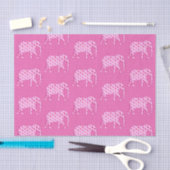 Paisley Elephant, Ice Pink en Fuchsia Tissuepapier (Craft)
