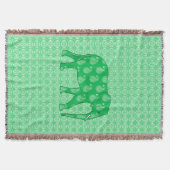 Paisley elephant - jade groen en wit deken (Voorkant)