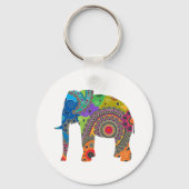 Paisley Elephant Keyring Sleutelhanger (Voorkant)